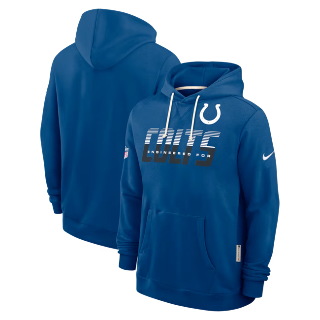Men's Royal Indianapolis Colts Sideline Standard Issue Top Prospect Dri-FIT Hoodie